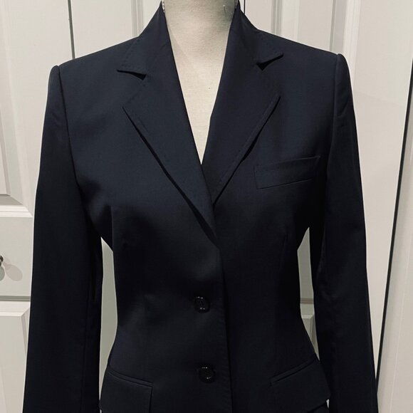 DOLCE & GABANNA BLACK WOOL BLAZER SZ 40